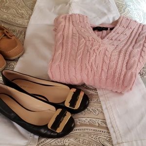 Jeanne Pierre dusty rose sweater